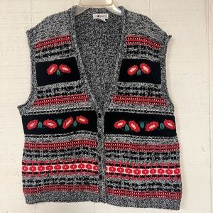 Floral Sweater Vest